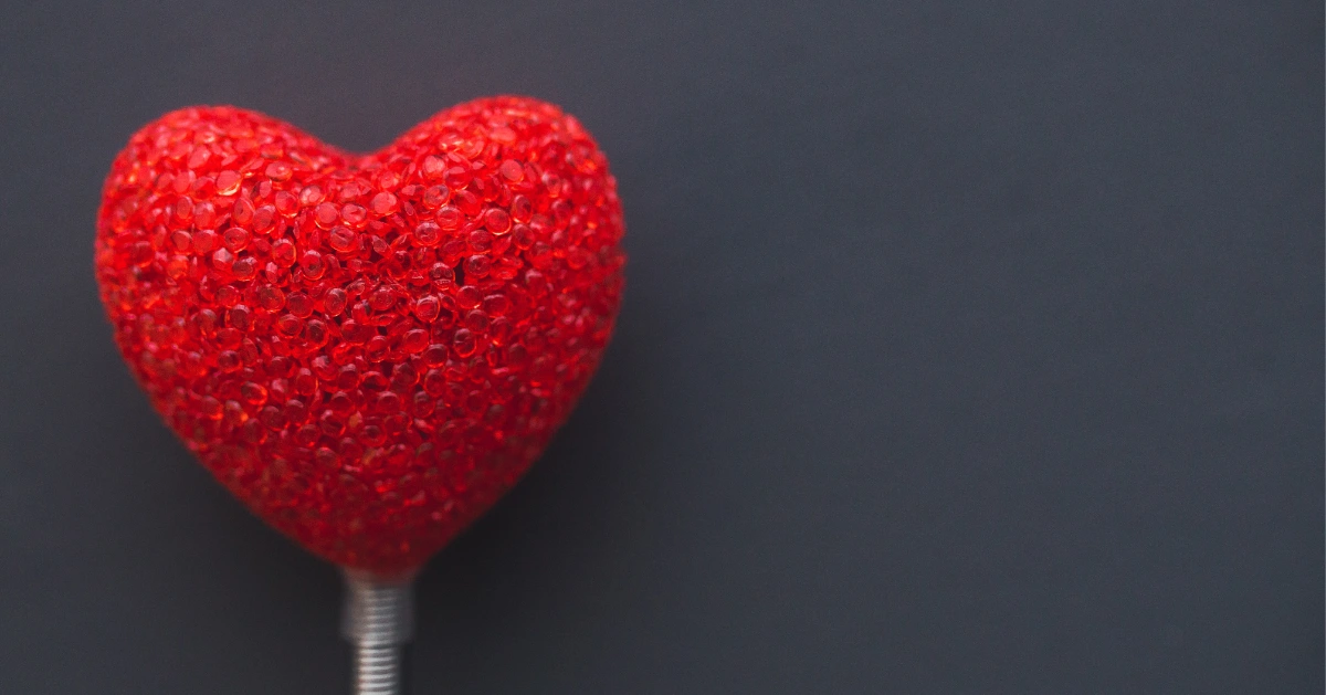 a red craft heart