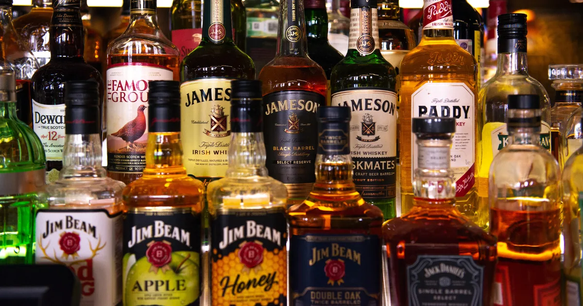 Alcohol bottles