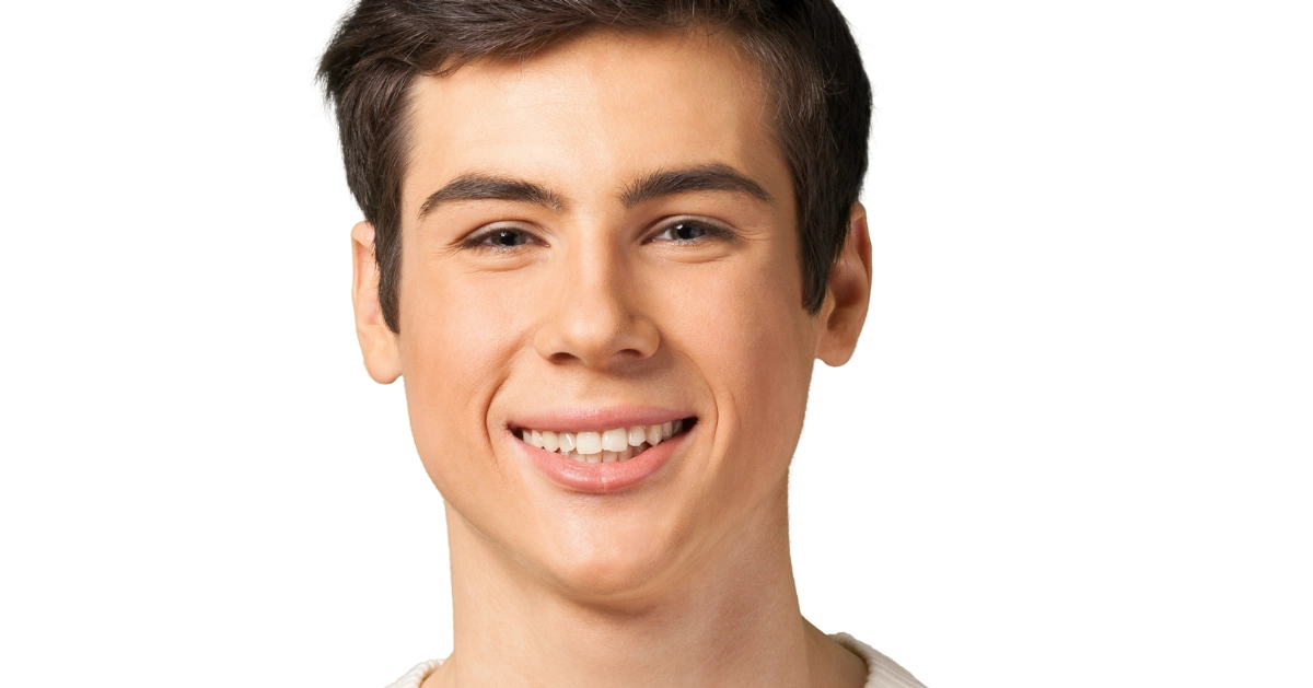 young teen boy smiling