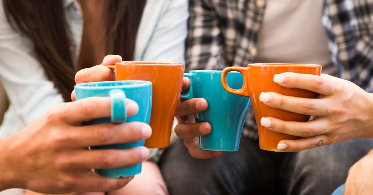 friends taking the time to catch up with a cup of tea