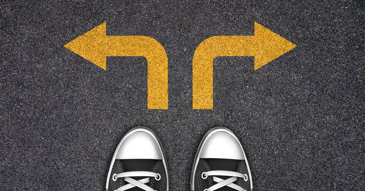 left arrow and right arrow pick one