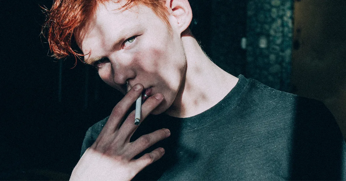a guy smoking