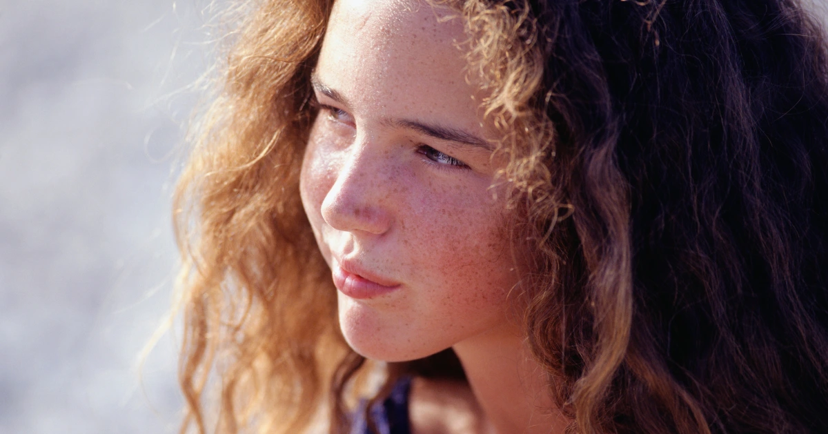 a 14yr old girl in deep thought