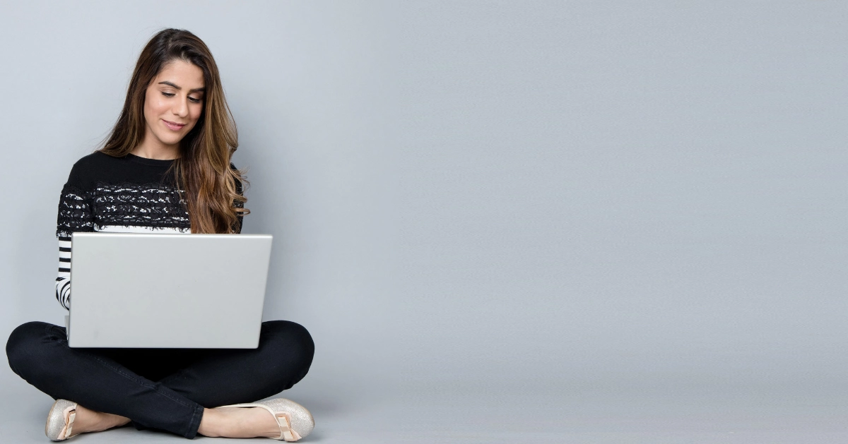 Girl on her laptop