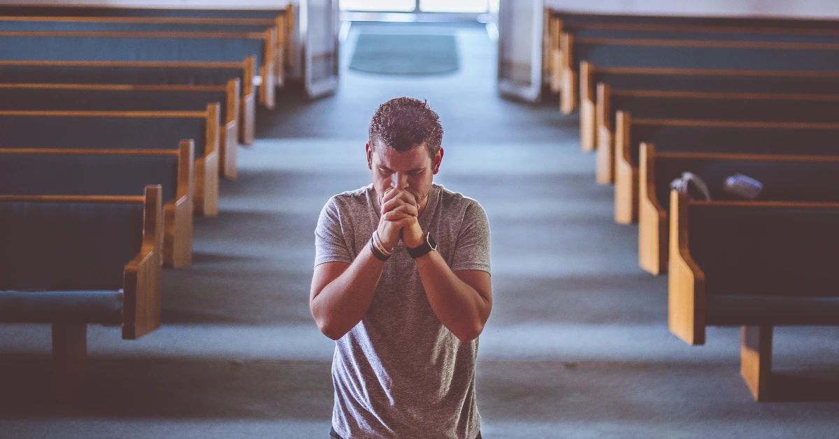 man praying to the Lord