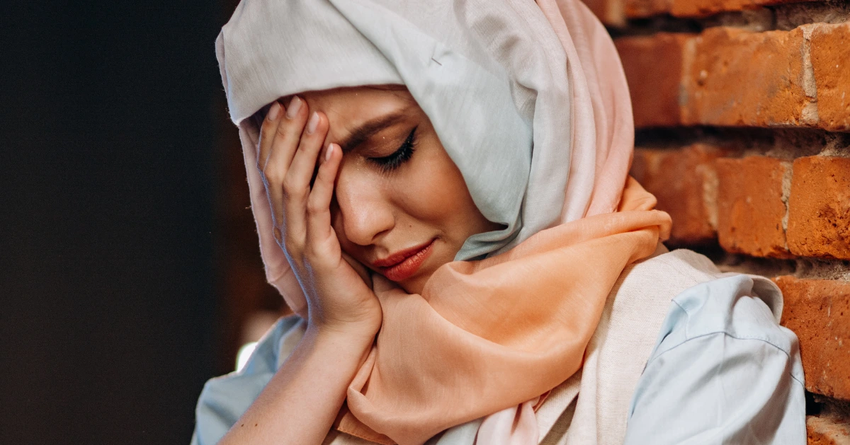 a girl crying