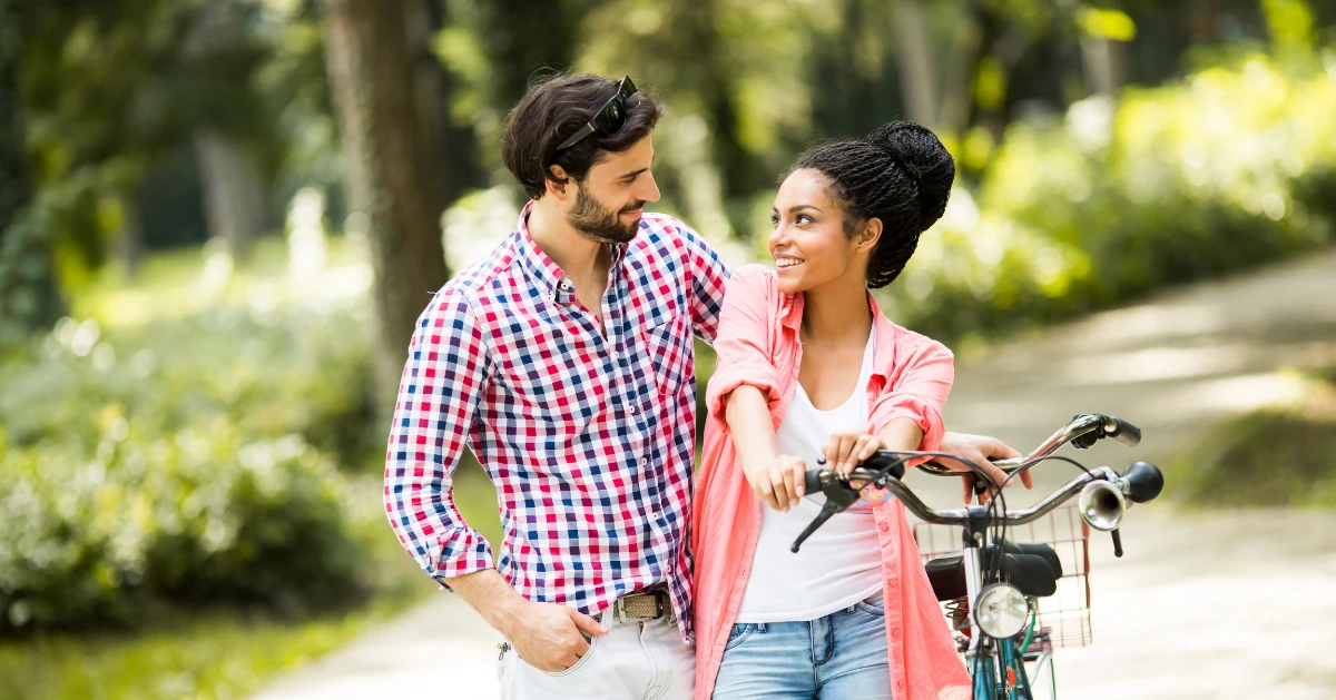 Couple walking together