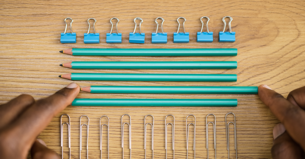Lining up pencils to be in perfect order